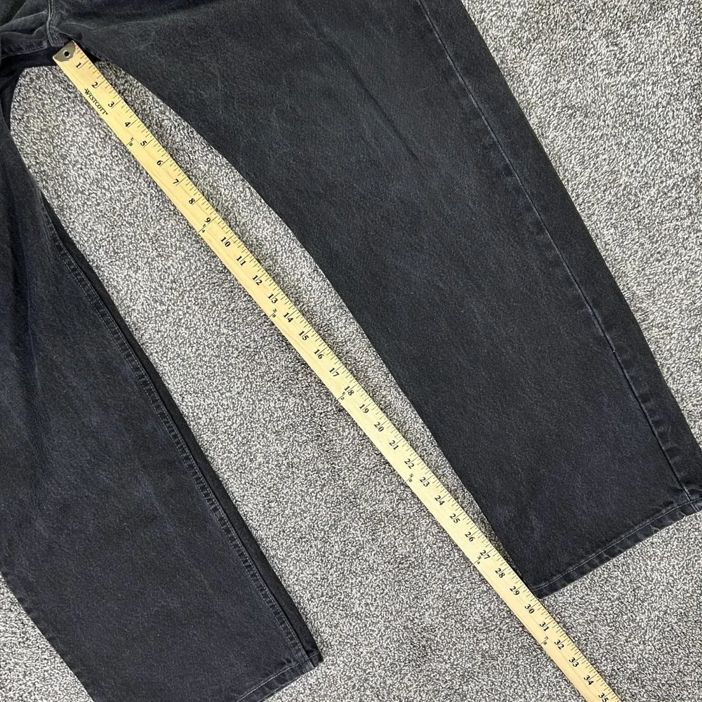 Vintage Levis 501XX Button Fly Black Denim Jeans Men 42x32 Straight Leg USA Made